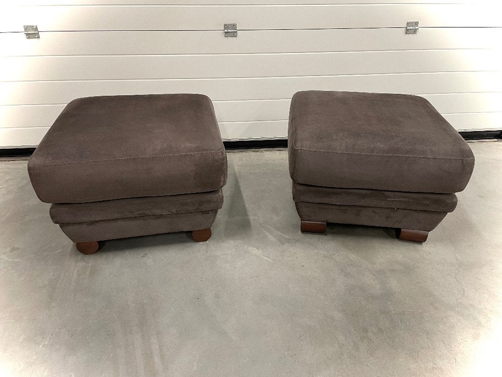 2x poef - hocker - voetbank - ALS NIEUW !, Huis en Inrichting, Ophalen, Zo goed als nieuw, Stof
