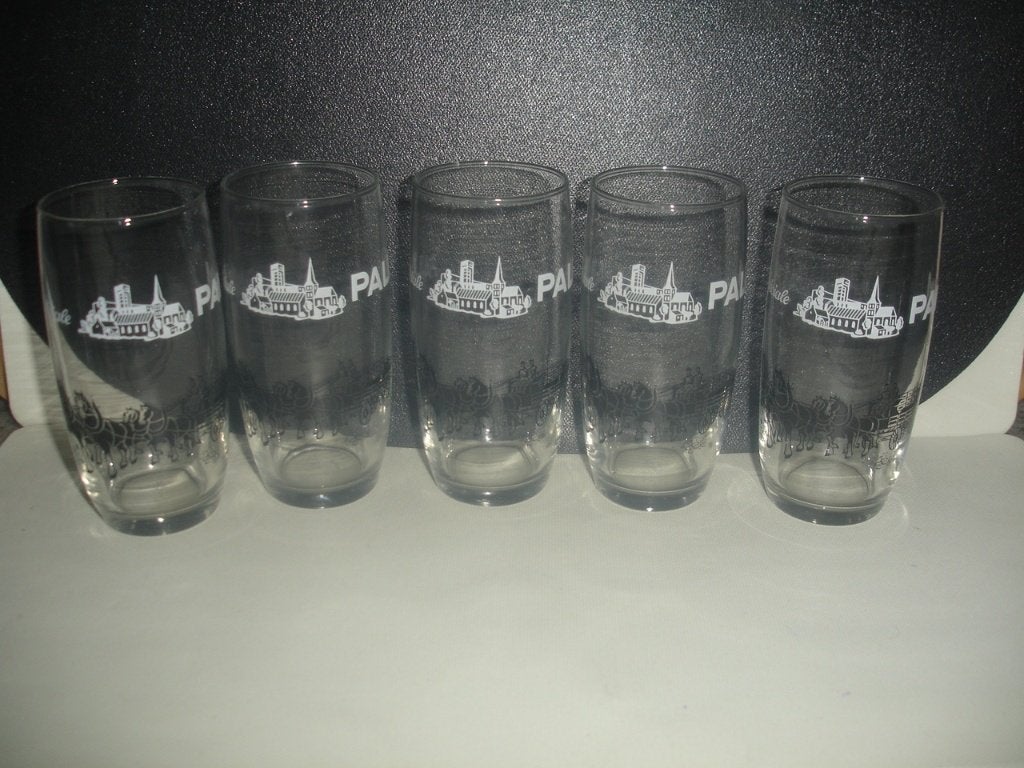 Klein bierglas Palm met koets en kerk, 20cl, € 2,00 stuk., Enlèvement ou Envoi, Comme neuf, Verre ou Verres, Palm
