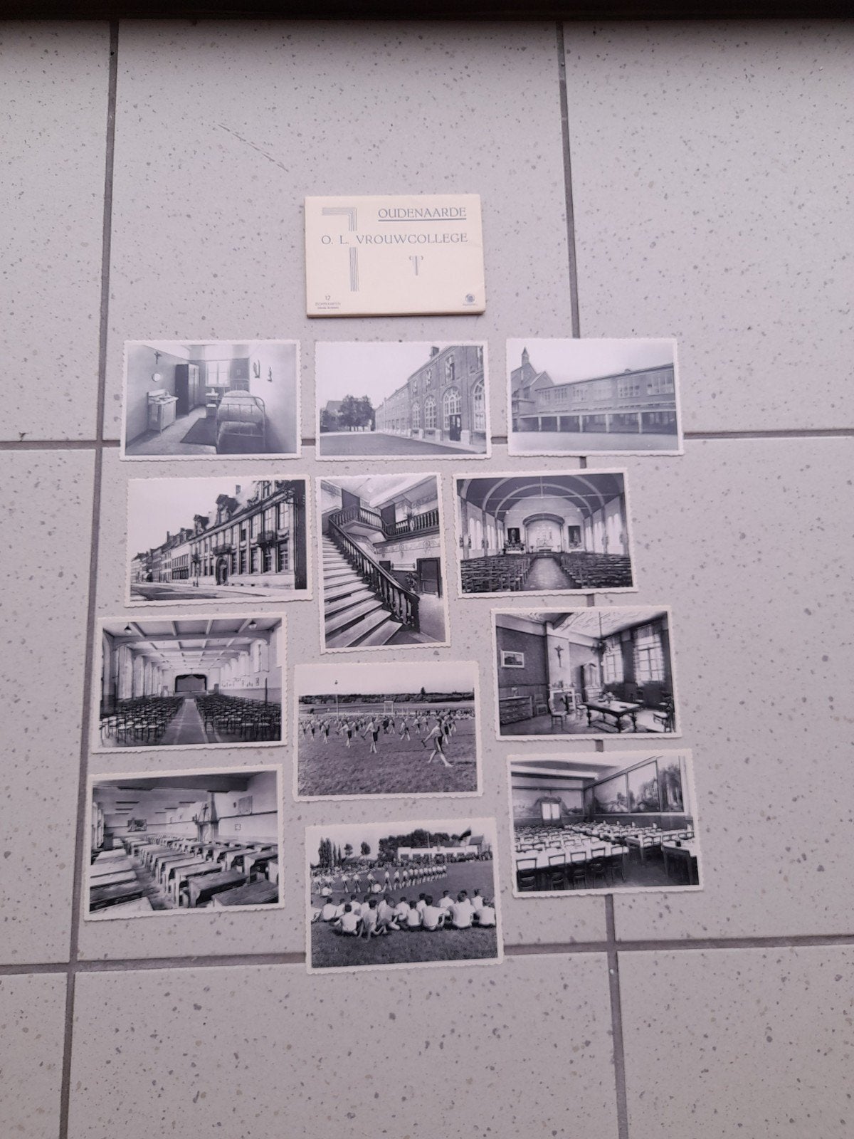 12 grote zichtkaarten oudenaarde o.l. vrouwcollege, Ophalen of Verzenden