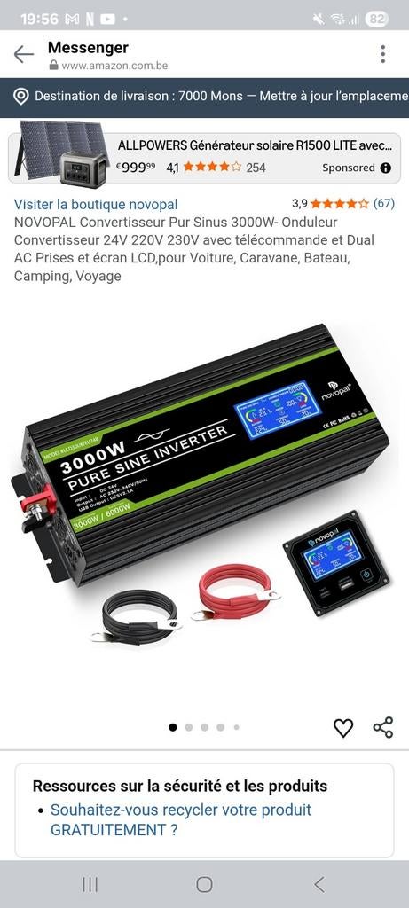 Convertisseur 24v/220v, Enlèvement, Renault