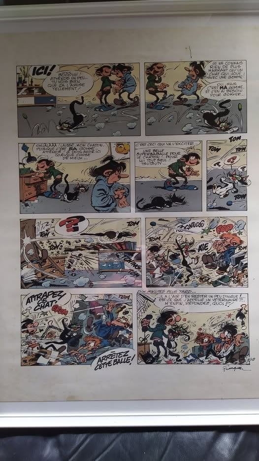 RAFALE DE GAZ, Enlèvement, Gaston ou Spirou, Utilisé, Image, Affiche ou Autocollant
