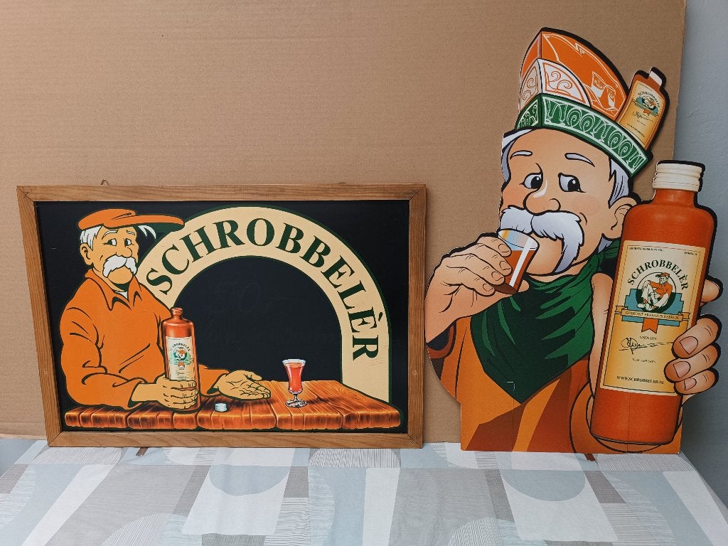 Schrobbelèr - Schrobbeler - Kruidenlikeur - Borrelglas Glas, Ophalen, Gebruikt, Gebruiksvoorwerp