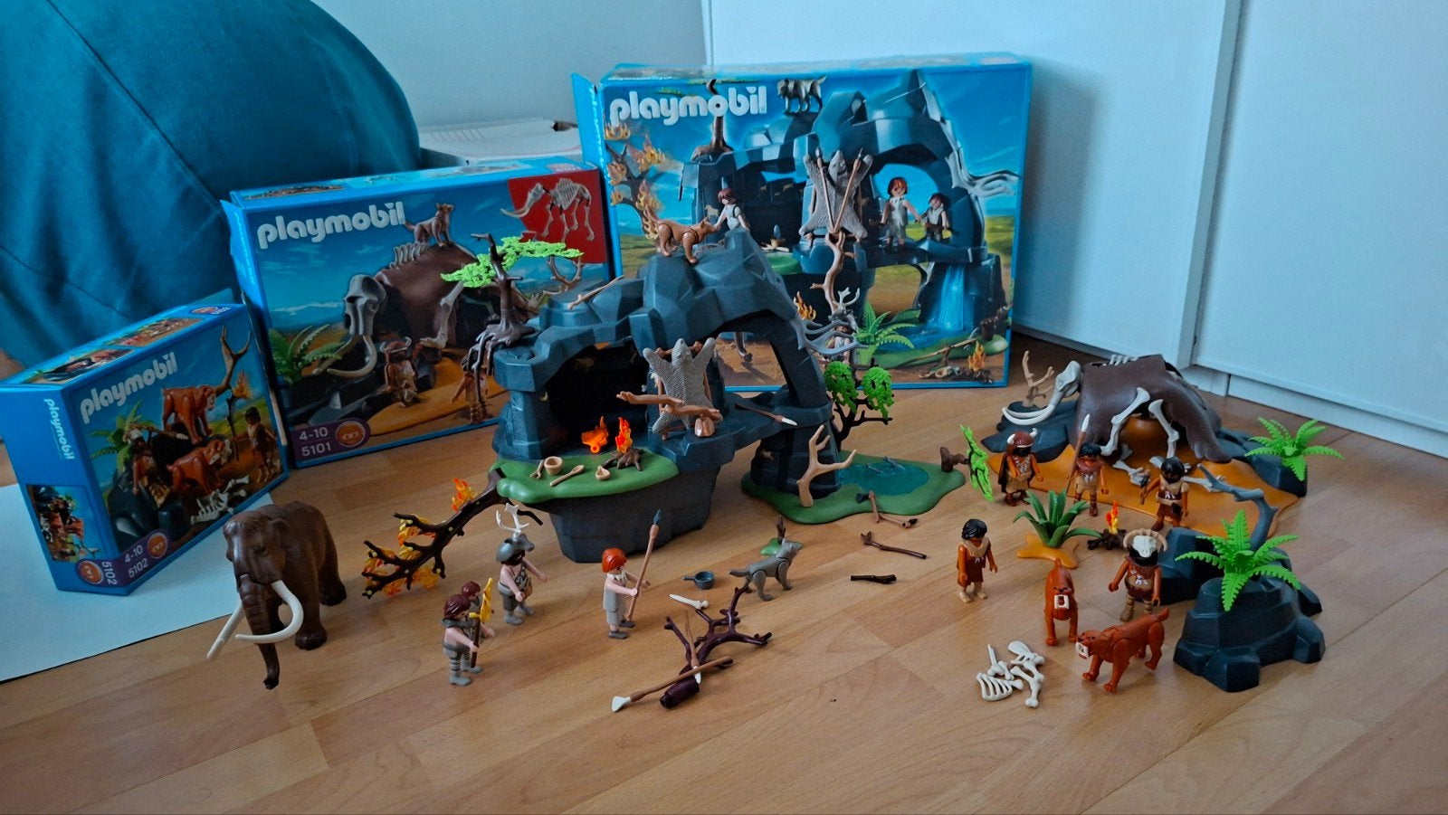 Grote Playmobil Oertijd Bundel - Sets 5100 + 5101 + 5102, Ophalen, Complete set, Overige typen, Historisch