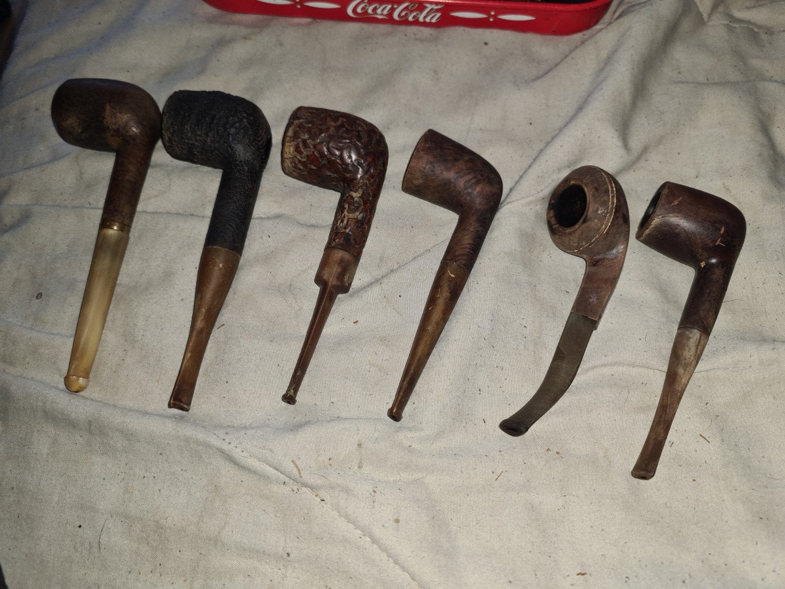 6 pipe a tabac, Collections, Articles de fumeurs, Briquets & Boîtes d'allumettes, Enlèvement, Utilisé, Autres types