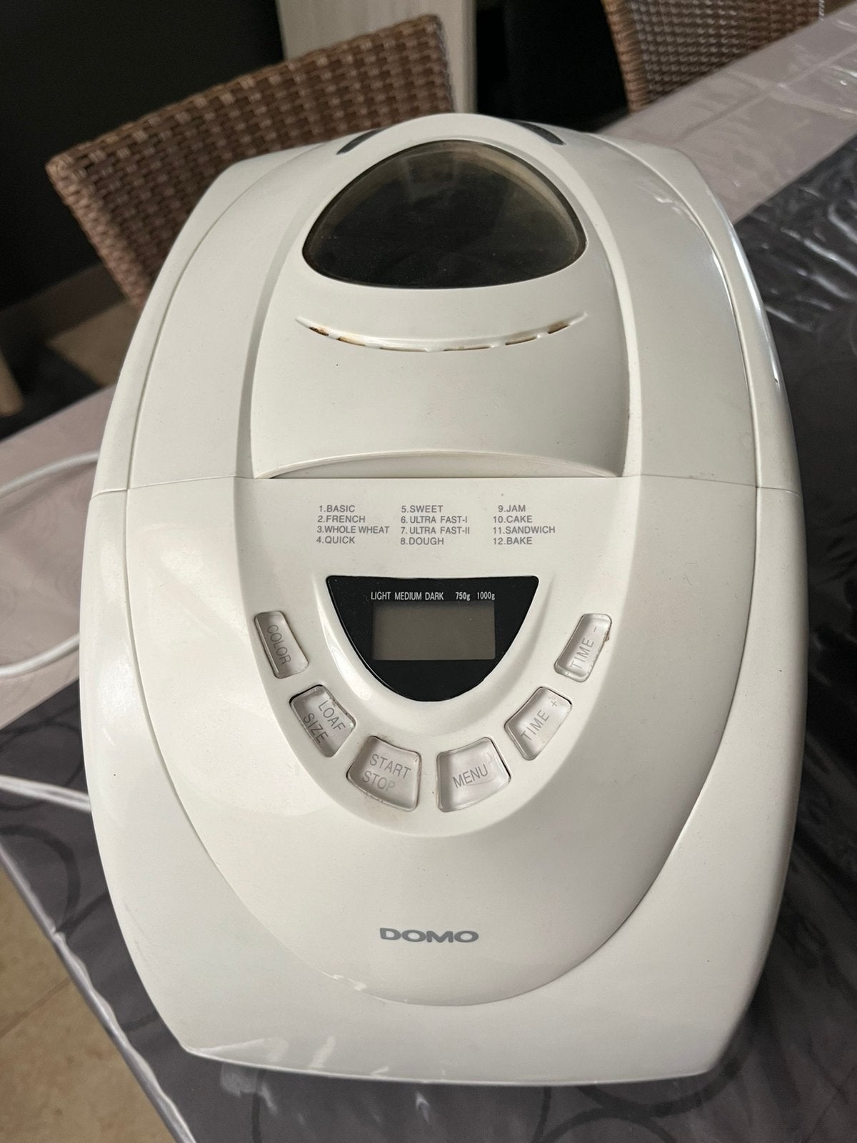 Domo broodbakmachine, Elektronische apparatuur, 400 tot 800 gram deeg, Ophalen, Gebruikt