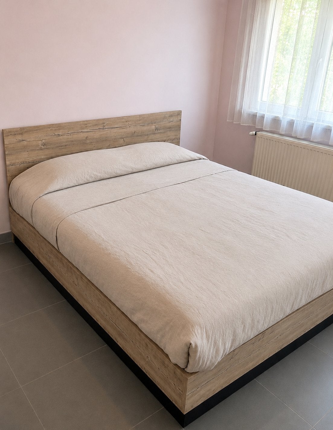 Lit 2 perosnnes avec matelas, Maison & Meubles, Enlèvement ou Envoi, Comme neuf