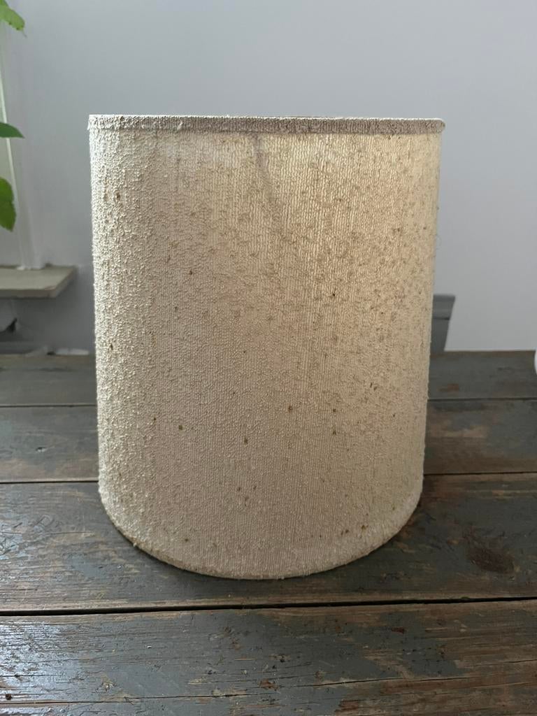 VINTAGE RETRO LAMPENKAP RECHTER MODEL STRUCTUUR STOF, Huis en Inrichting, Ophalen of Verzenden, Zo goed als nieuw, Beige