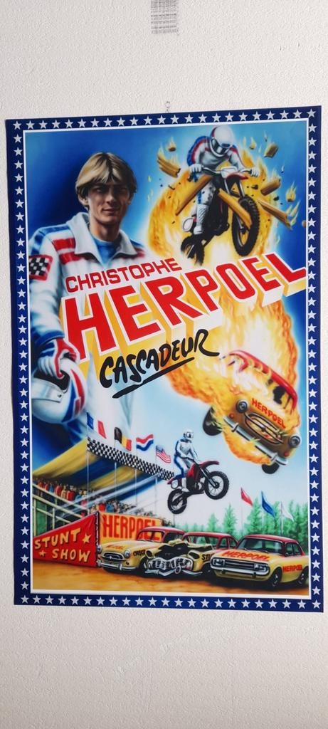 AFFICHE .CASCADEUR HERPOEL. STUNT SHOW.HELL DRIVERS., Autos : Divers, Autos divers Autre, Enlèvement ou Envoi