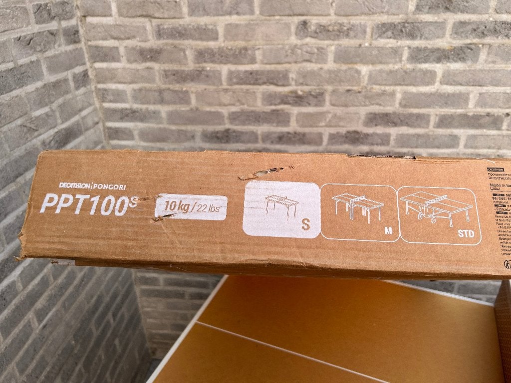 Ping pong mini karton, Sport en Fitness, Ophalen, Zo goed als nieuw, Tafel Indoor, Inklapbaar