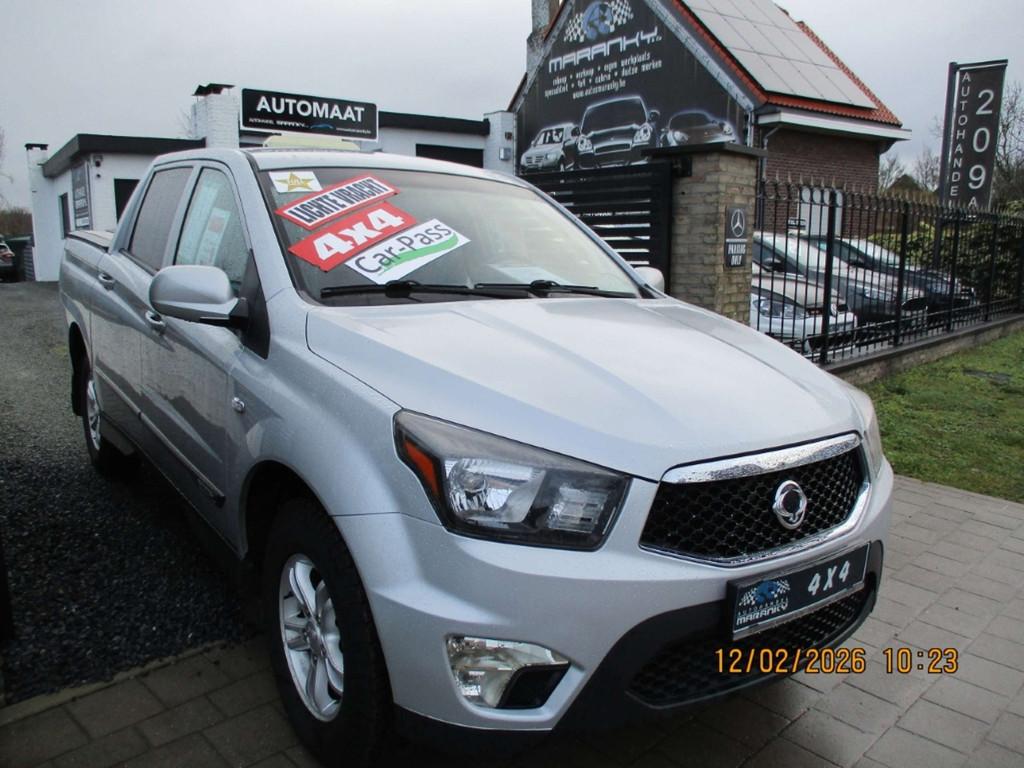 SsangYong Actyon 2.0TDI SPORTS PICKUP 4X4 AUTOMAAT SAPHHIRE, Argent ou Gris, 199 g/km, Noir, Automatique