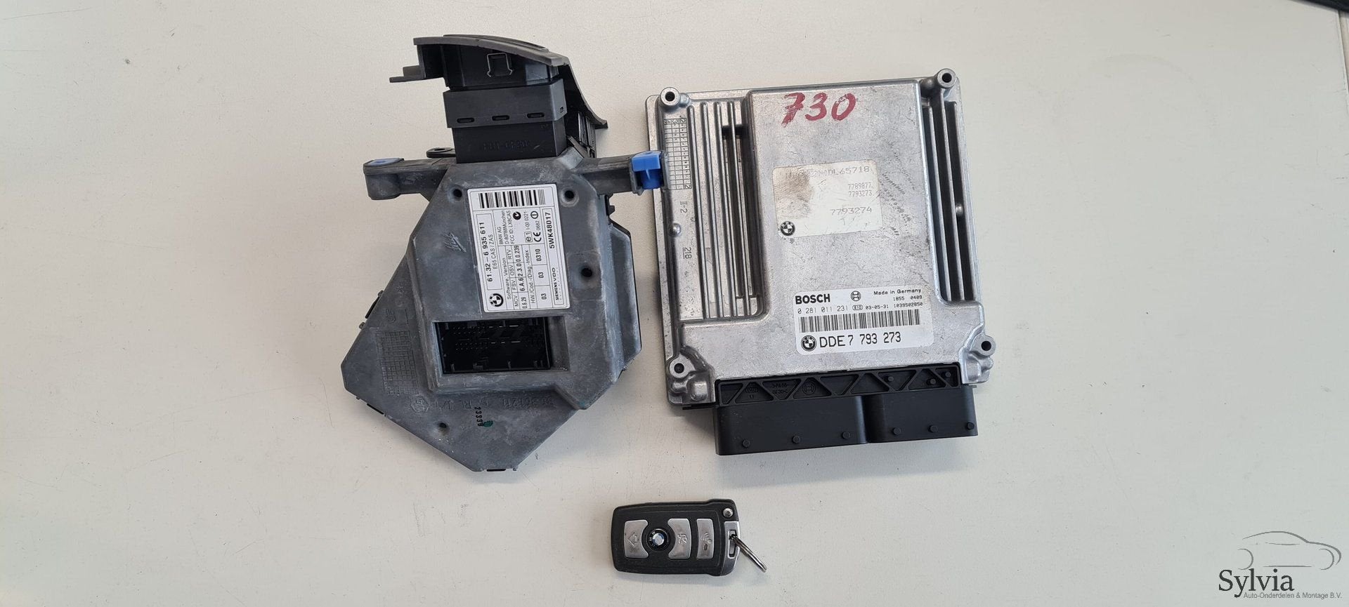 Startset Contactslot + ECU + CAS M57 730D BMW 7 serie E65 13, Gebruikt, -, -, Ophalen of Verzenden