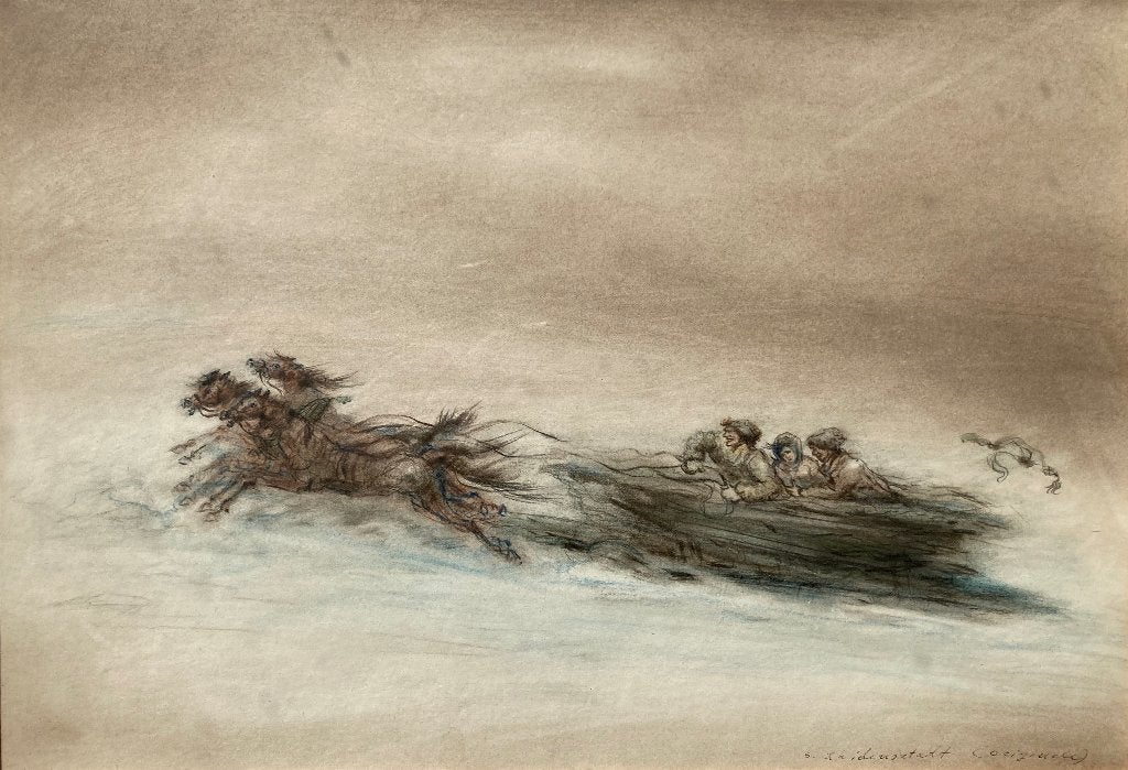 Siegmund Zaidenstadt, Ophalen of Verzenden, Tekening, Pasteltekening, Handgemaakt
