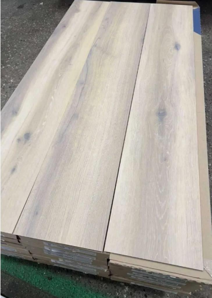 Parquet vinyle chêne clair neuf 90m² – lot complet, Enlèvement, Parquet