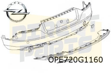 Opel Grandland X (11/17-8/21) achterbumper zwart (bij zilver, Autos : Pièces & Accessoires, Neuf, Arrière, -, Opel