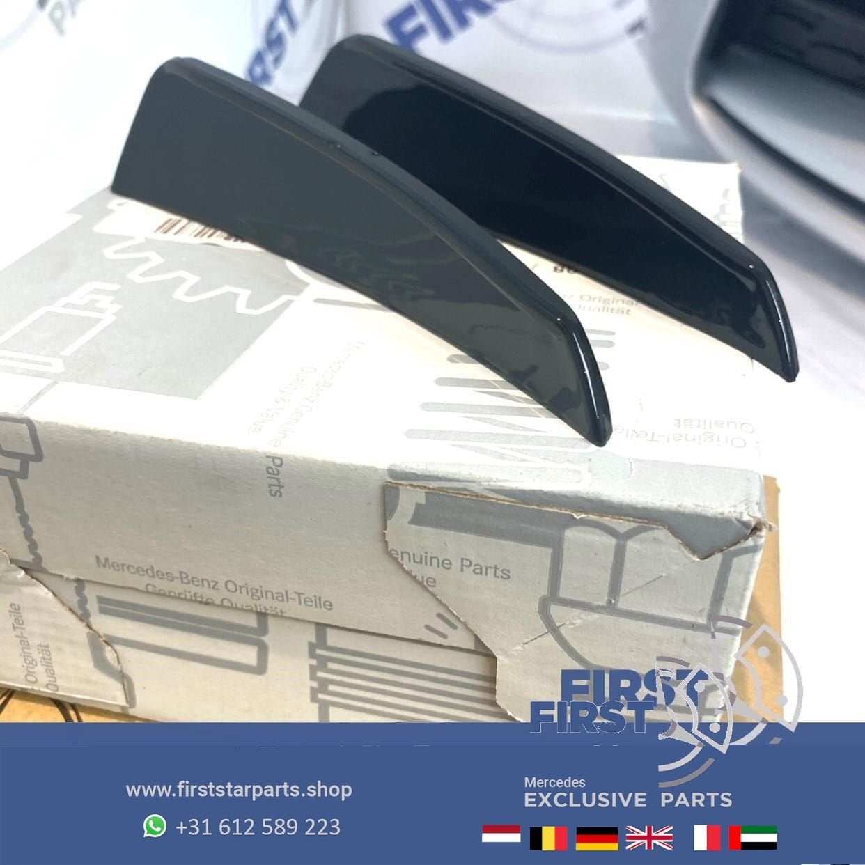 45 63 AMG VOORBUMPER SPLITTER A45S CLA45S C63 E63 GLA45S GLC, Auto-onderdelen, Gebruikt, Voor, Ophalen of Verzenden, -