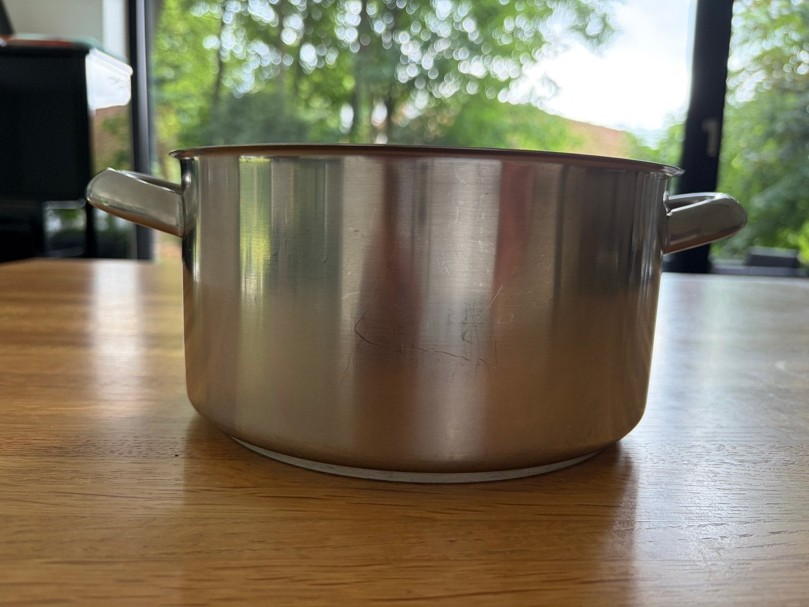 Demeyere casserole ‘Athena 5’ 20cm, Kookpan of Snelkookpan, Inox, Gebruikt, Ophalen of Verzenden