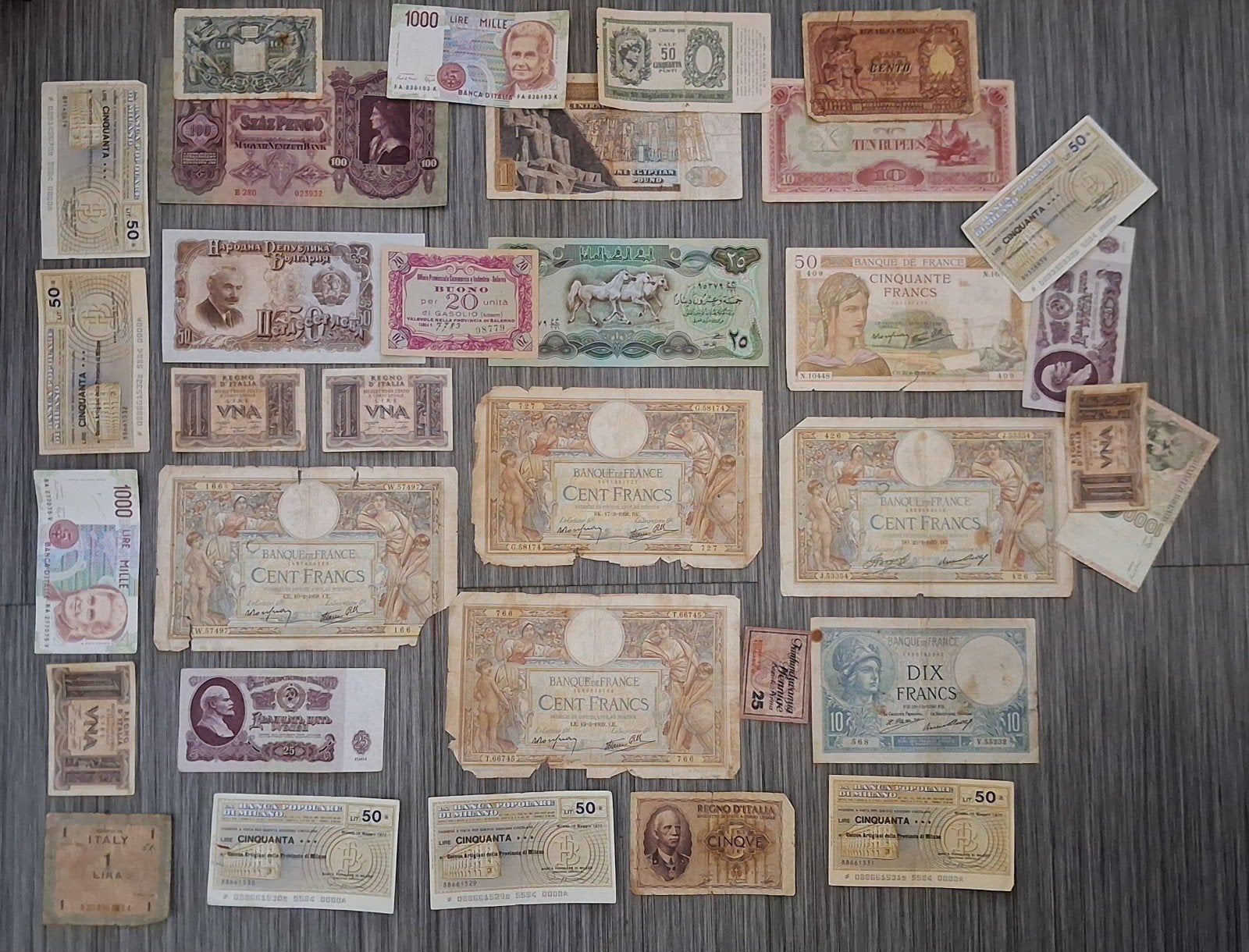 Important lot de billets anciens – France, Italie et Monde C, Enlèvement ou Envoi, France, Billets en vrac
