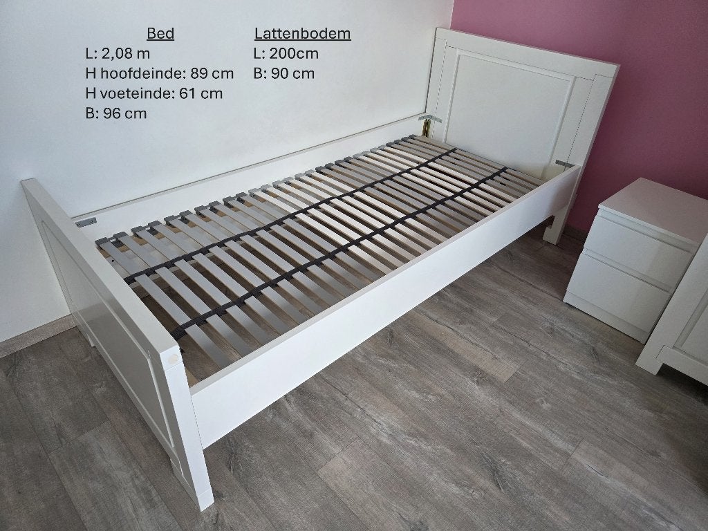 Meegroeislaapkamer Mat Wit, Ophalen, Gebruikt, Eenpersoons, Modern Mat Wit