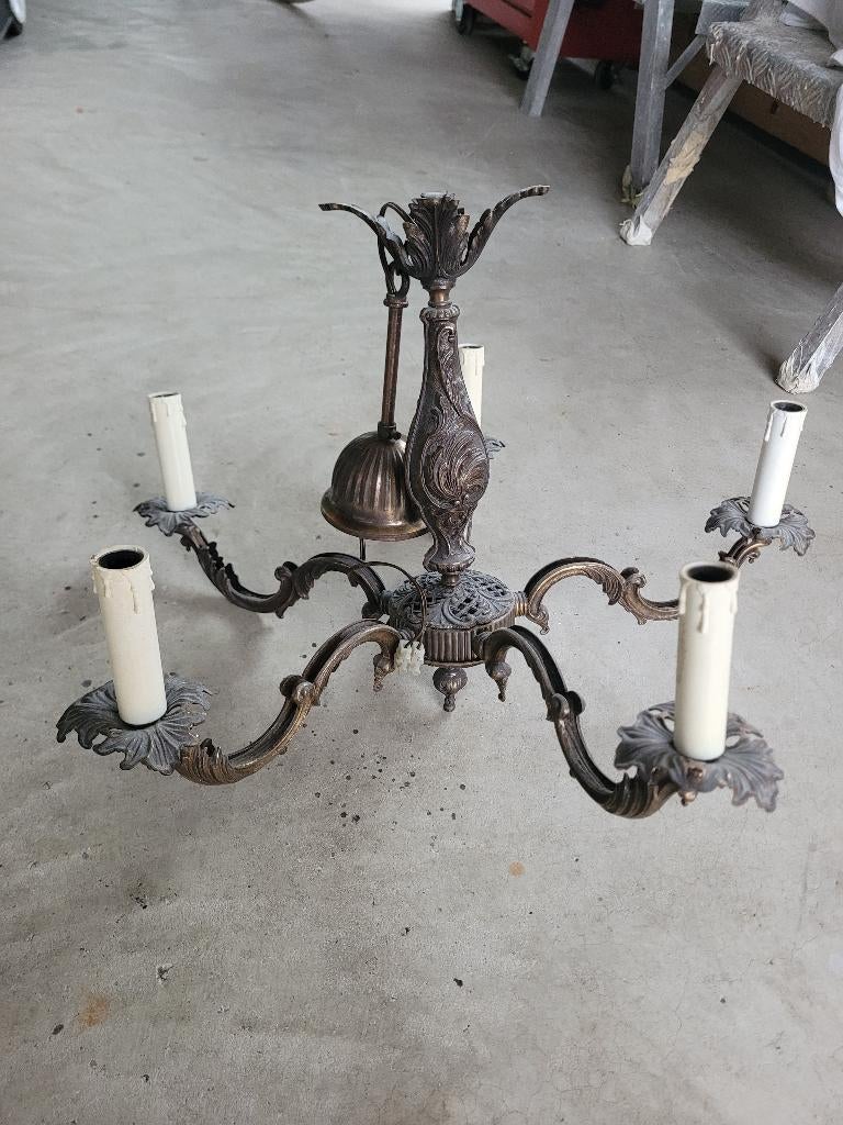 Lustre, Enlèvement, Utilisé, Métal, Antiek