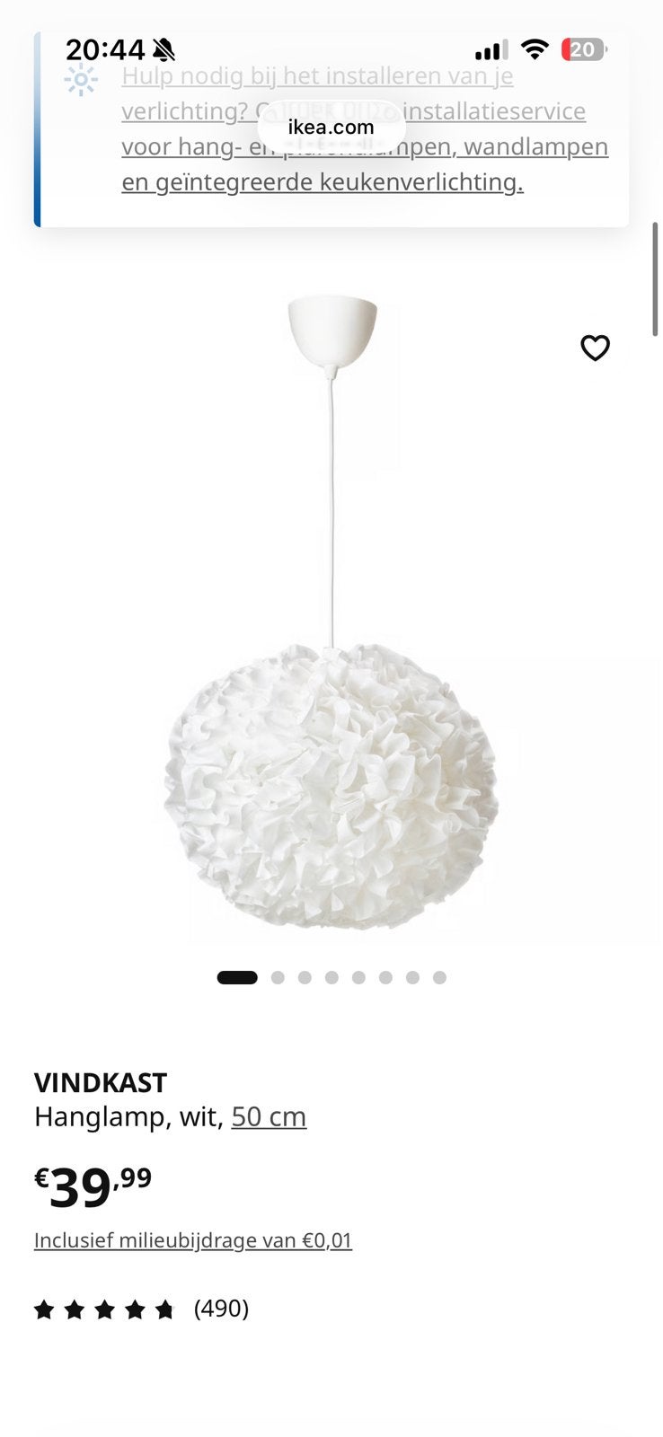 Hanglamp nieuw in doos, Ophalen, Nieuw