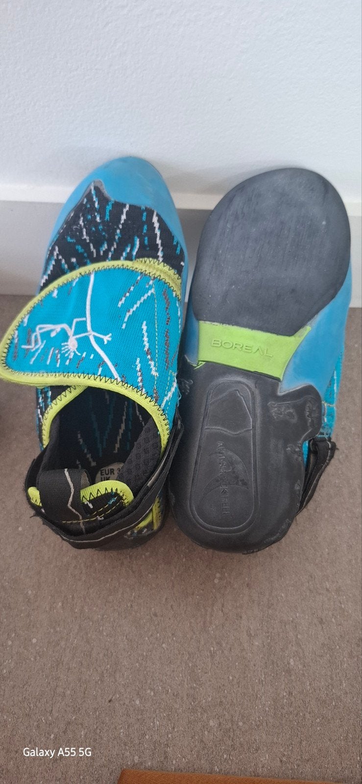 klimschoenen kind, Sport en Fitness, Klimsport, Ophalen, Zo goed als nieuw, Klimsportschoenen