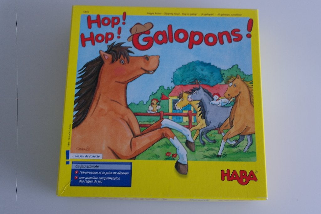 spel hop in galop haba (als nieuw), Ophalen of Verzenden, Zo goed als nieuw, Haba