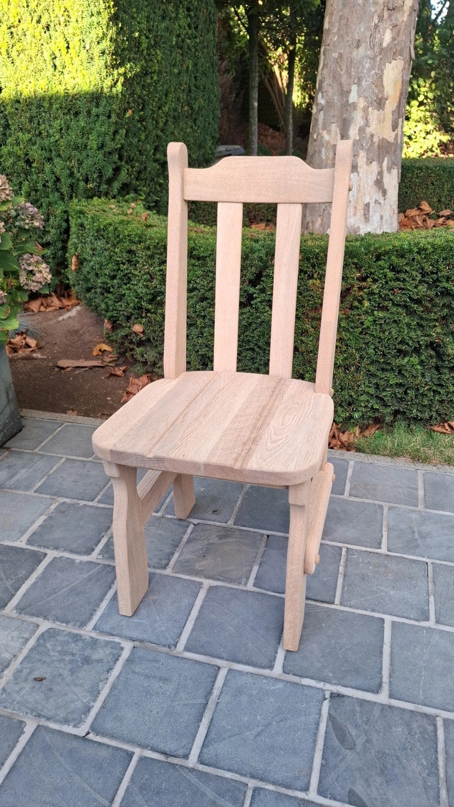 6 massief eiken stoelen. Geluchtgomd., Huis en Inrichting, Ophalen of Verzenden