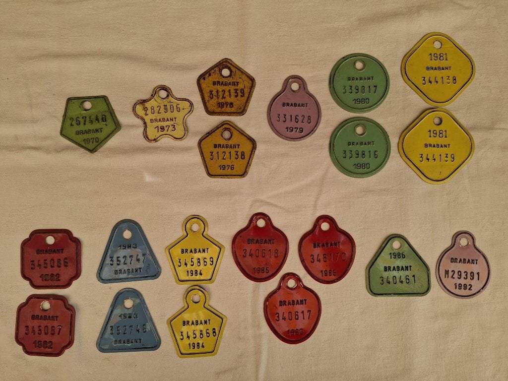 plaques de vélo, Brabant, période 1970 - 1990, Enlèvement ou Envoi
