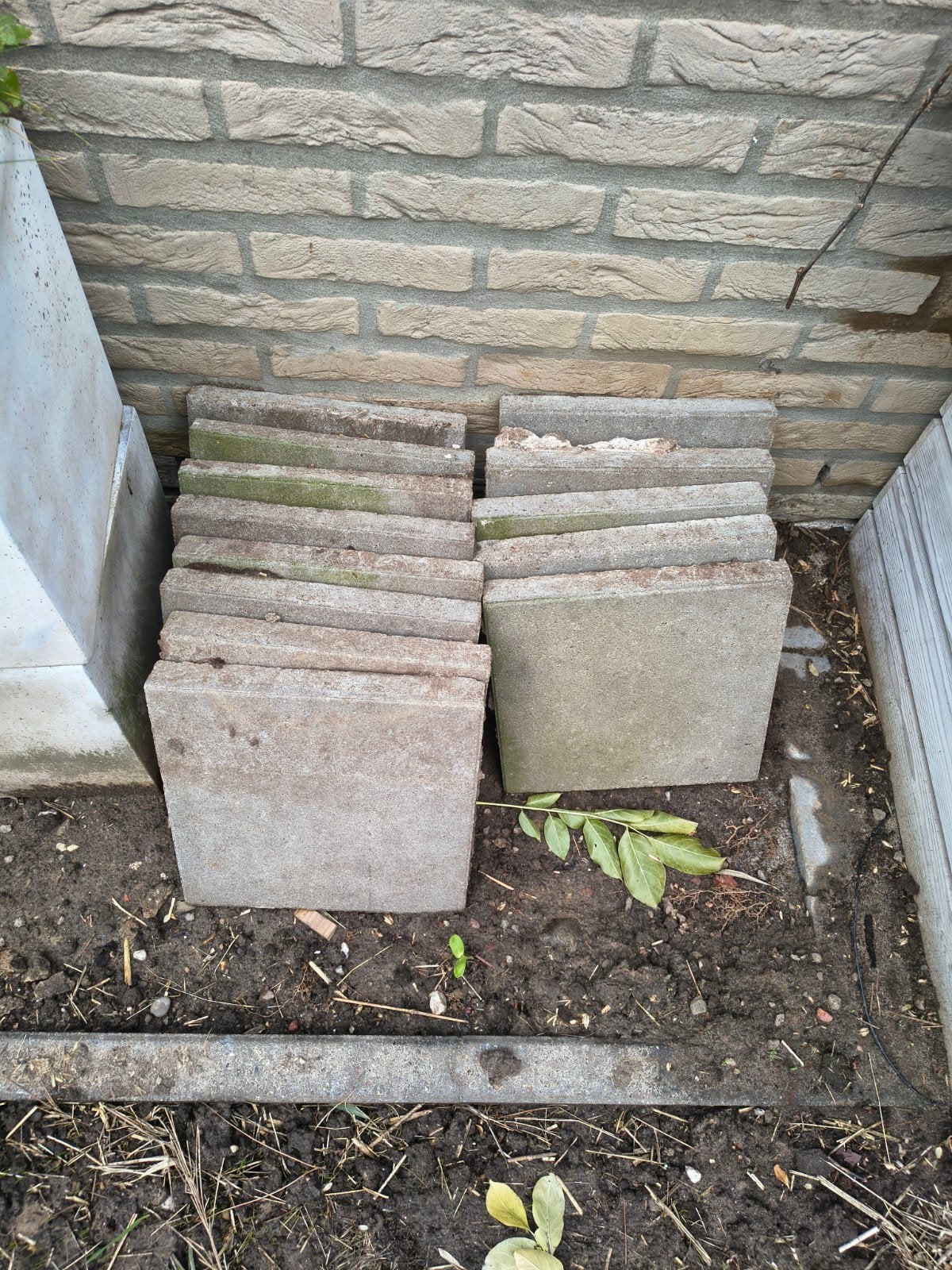 13 stoepdallen, Enlèvement, Utilisé, Béton