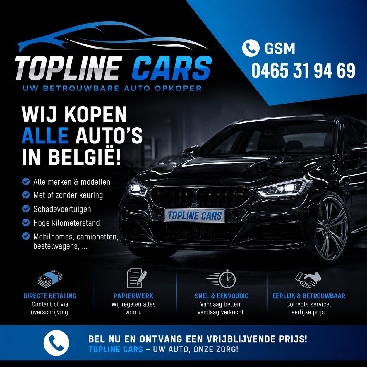 Auto opkoper BELGIË, Contacts & Messages