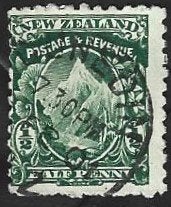 1 Postzegel Berg Cook Nieuw-Zeeland 1902, Timbres & Monnaies, Timbres | Océanie, Enlèvement ou Envoi, Affranchi