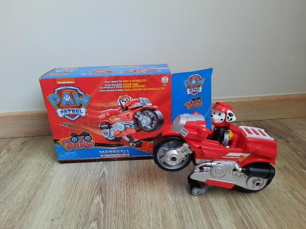 PAW Patrol, Moto Pups Marshall Deluxe pull-back, Ophalen, Zo goed als nieuw