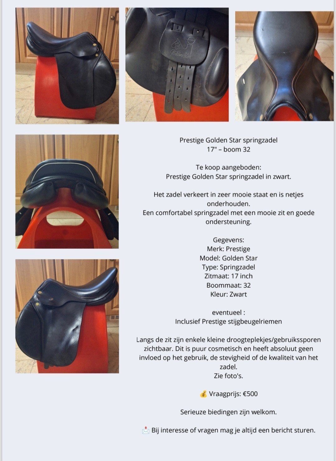 2 leuke Prestige zadels (zie foto's), Ophalen, Prestige