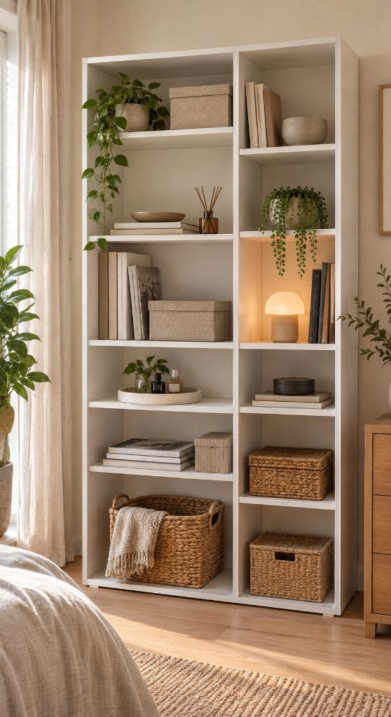 IKEA VIHALS kast – 10 planken – wit – 95x37x200 cm - 60 euro, Ophalen, Gebruikt