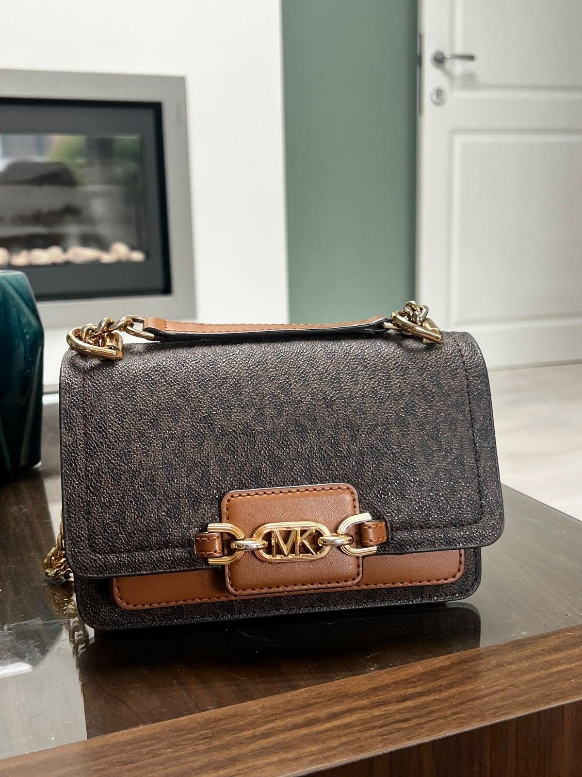 Michael kors handtas te koop, Enlèvement ou Envoi, Comme neuf, Brun, Sac à main