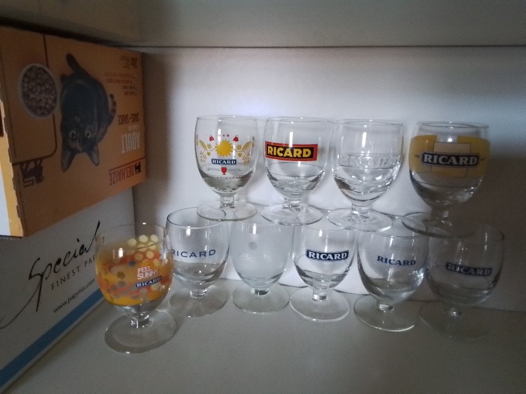 10 différents verres RICARD de collection, Enlèvement, Neuf, Autres types