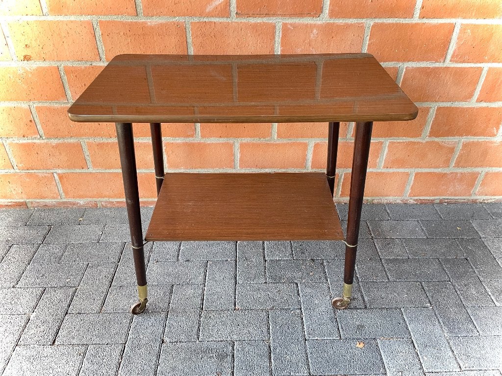 Vintage sidetable op wielen / zeer goede staat, Huis en Inrichting, Ophalen, Gebruikt