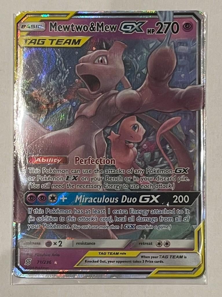 Mewtwo & Mew GX Tag Team 71/236, Enlèvement ou Envoi, Comme neuf, Cartes en vrac, Foil