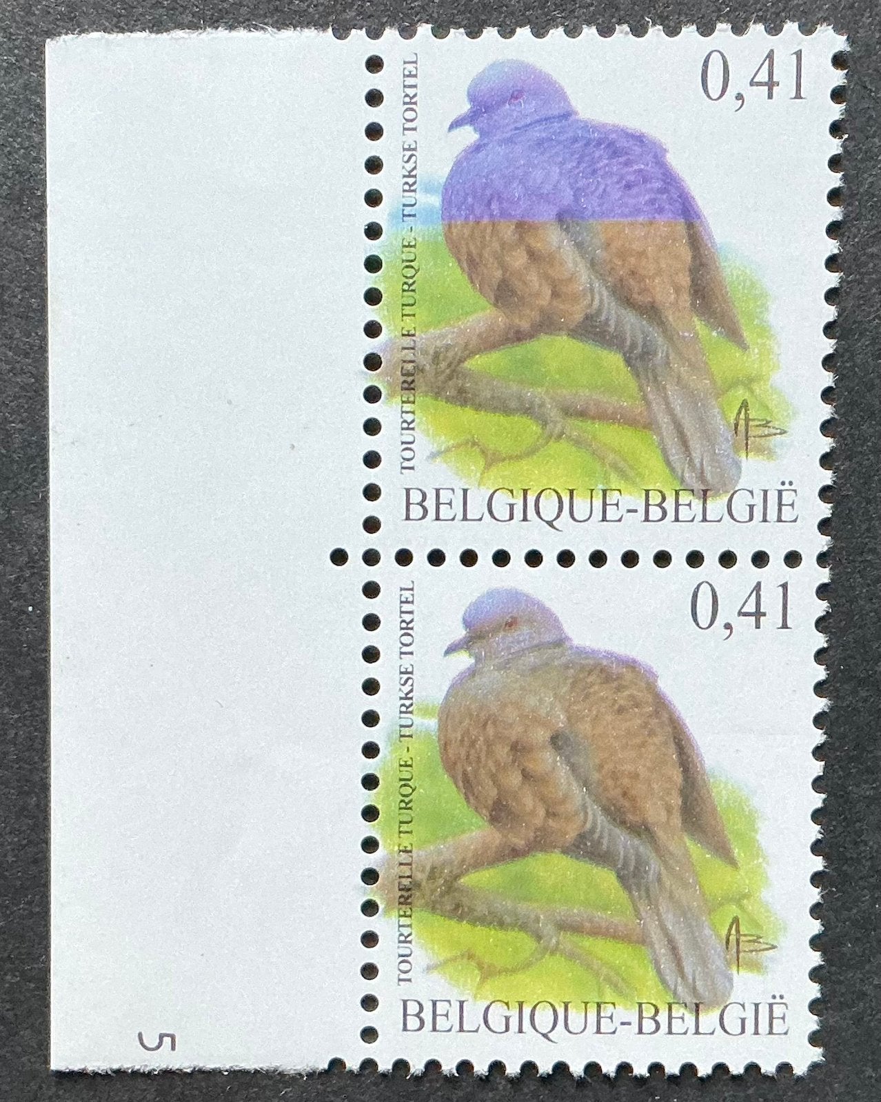 LOT 565. OBP: 3135-Cu. T.tortel. Kleurfout. MNH., Orginele gom, Ophalen of Verzenden, Postfris, Postfris