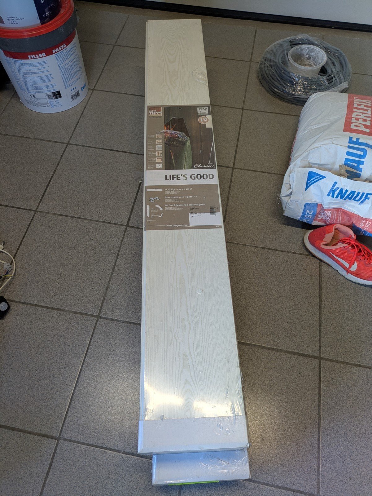 lambris bois blanc Thys 7,6m2 - 10€ le lot, Enlèvement, Neuf, 100 à 150 cm, Autres types