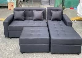 U shape sofa, Verzenden, Zwart, 140 cm, 220 cm
