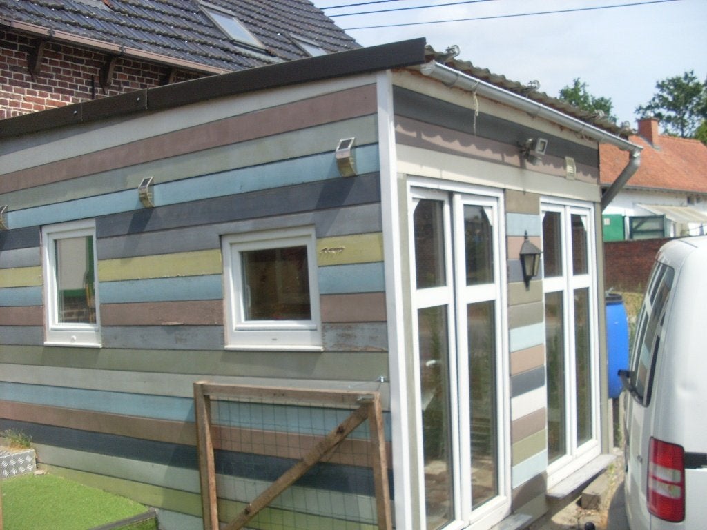 Tuinhuis en gerief uit tuinhuis te koop., 200 à 400 cm, 250 à 300 cm, Enlèvement, Utilisé