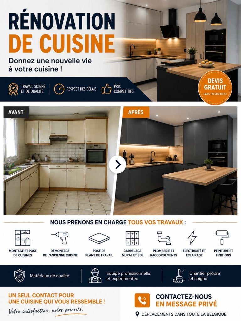 Rénovation cuisine, Bricolage & Construction, Briques, Enlèvement ou Envoi