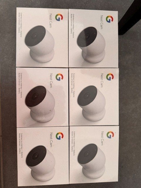 Google Nest Cam 6 pack + Nest deurbel + Nest Hub 2, Ophalen, Nieuw, Buitencamera
