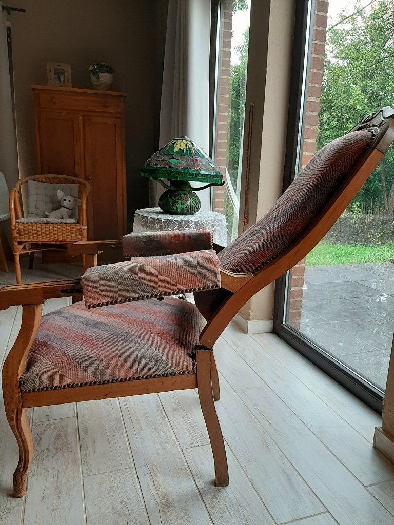 Fauteuil ancien  inclinable, Enlèvement, Utilisé, Bois