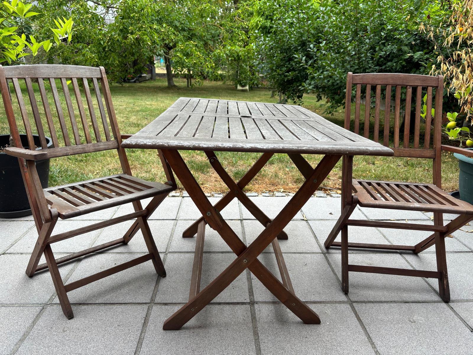 Tuintafel met 2 stoelen, Ophalen