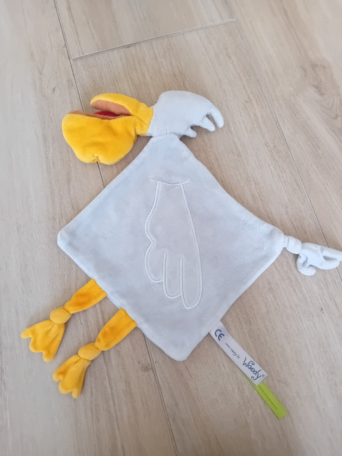 knuffeldoekje Woody vogel, Gebruikt, Overige merken, Overige karakters, Grijs