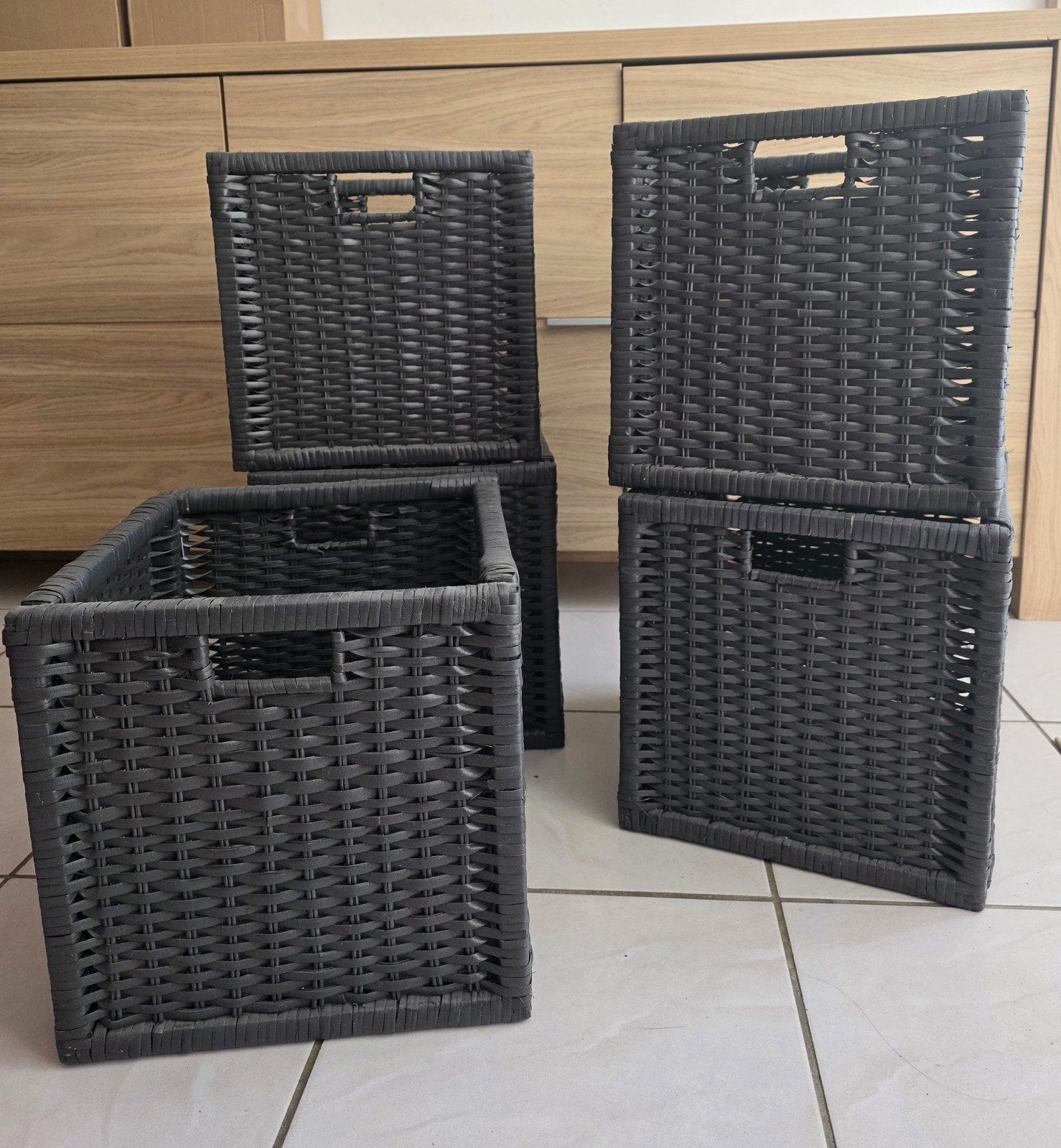 Paniers de rangement IKEA BRANÄS, Enlèvement, Comme neuf, Gris