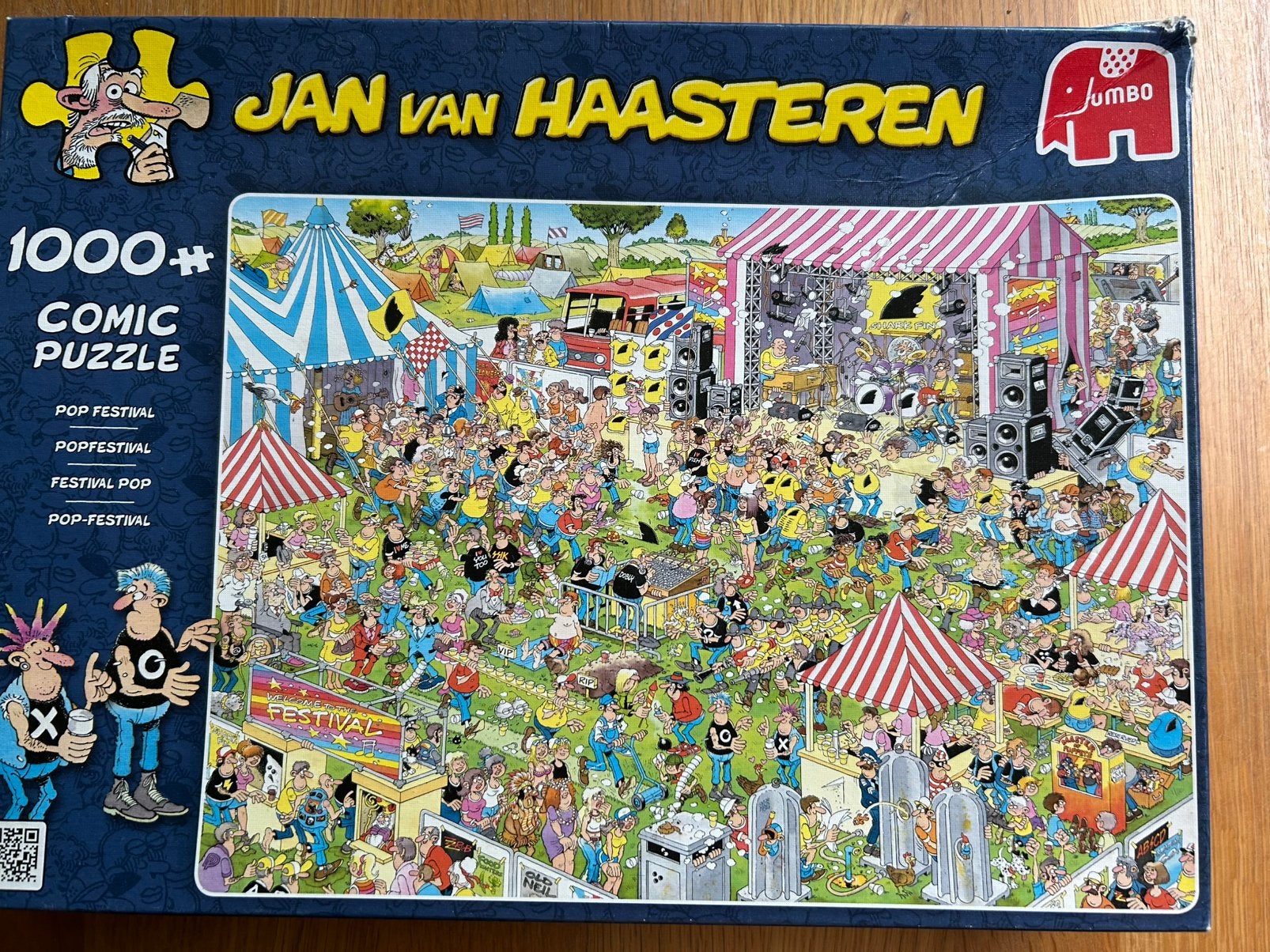 Puzzel Jan Van Haasteren Popfestival, Enlèvement, 500 à 1500 pièces, Utilisé, Puzzle