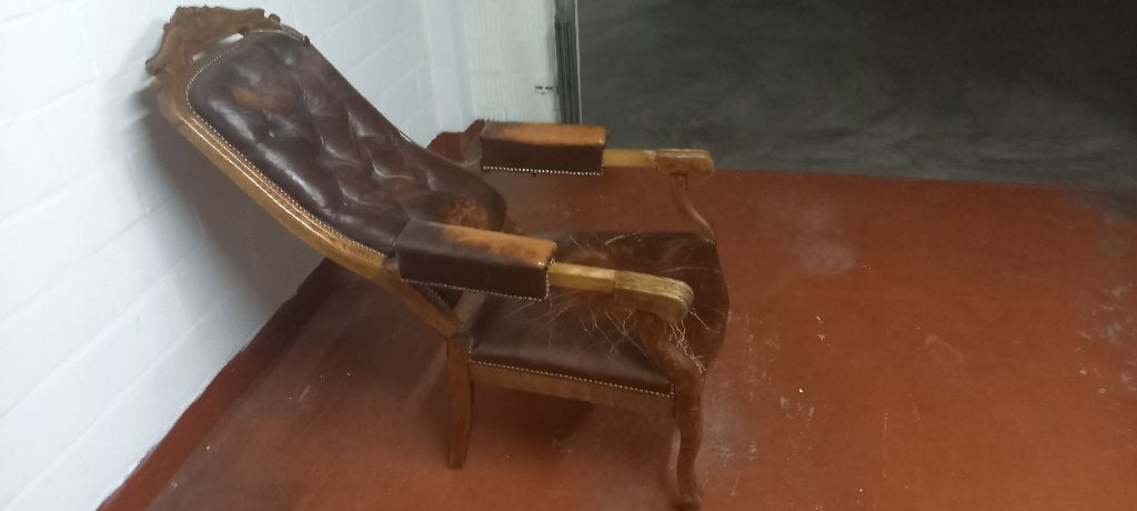 Fauteuil, Enlèvement, Utilisé, Bois, Antiek